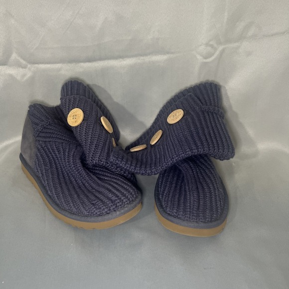 UGG Australia Boots Classic Cardy Knit Tall Boot Womens 8 Sweater Cottage Core - Picture 12 of 13